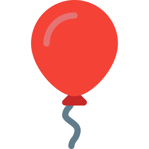 Icon eines roten Luftballons, steht für Erlebnisse und Aktionen.