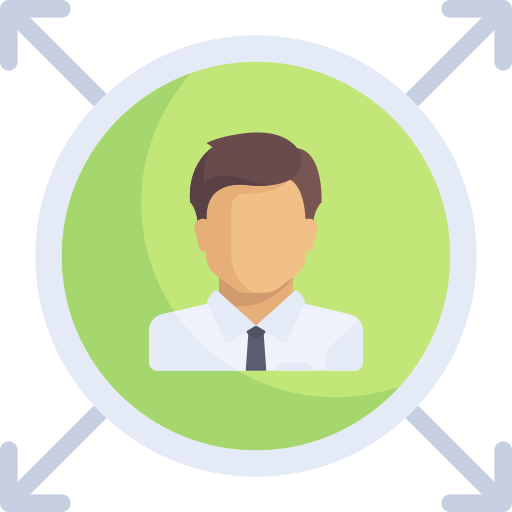 Icon einer Person auf grünem Kreishintergrund für Gemeinschaft und Mitgliedschaft.