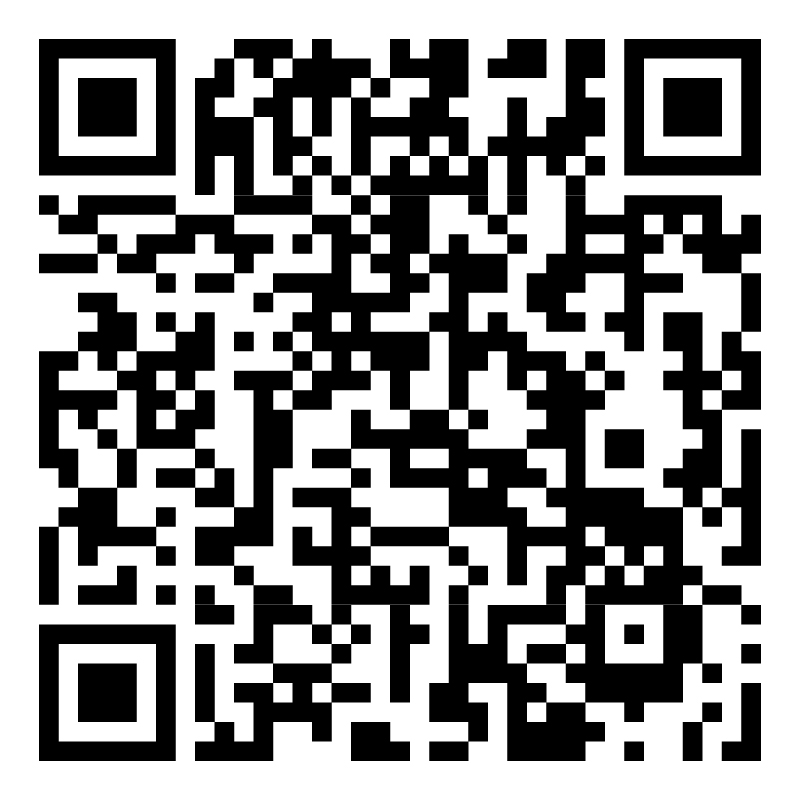 Schwarz-weißer QR-Code (Girocode) für direkte Überweisungen.